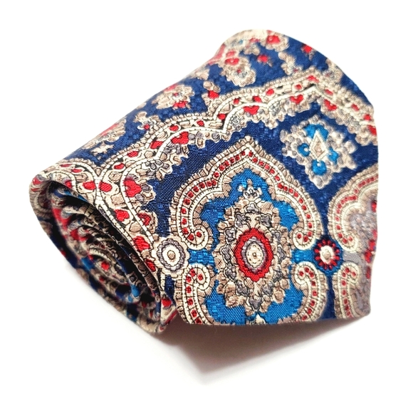 Select Edition Necktie Multicolor Paisley Pattern Men's Silk Neck Tie 56x4" - Picture 1 of 5